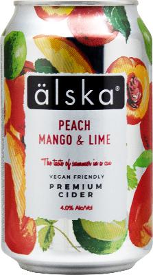 сидр алска персик манго & лайм / cider alska peach mango & lime ж/б (0,33 л.)