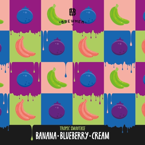 Тропик Смузи Банана и Блюберри и Крим