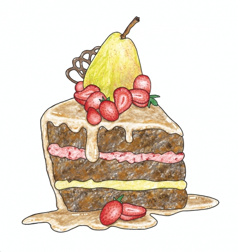 Чоколат Строберри Пир Вэнилла Кейк