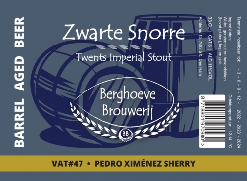 ВАТ#47 Зварте Снорре Баррел Эйджд Педро Хименес Шерри