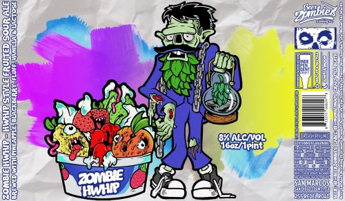 Зомби ХВхип: Пайнэпл, Блэкберри, Флафф, Ванилла энд Лактоз