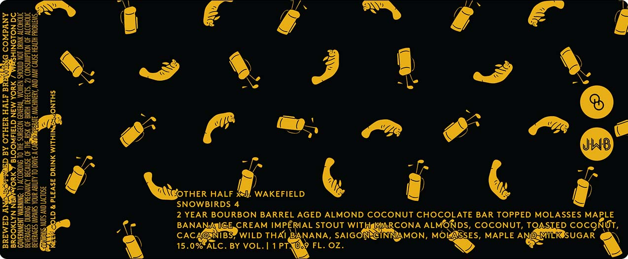 Сноубёрдс 4 Ту-Йир Бурбон Баррел Эйджид Алмонд-Топпед Моласес Мейпл Банана Айс Крим