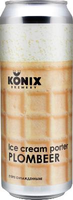 Коникс Мороженое Портер Пломбир / Konix Ice Cream Porter Plombeer ж/б (0,45 л.) ЧЗ 